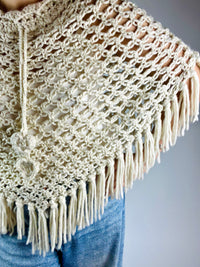 Vintage Off-White Poncho