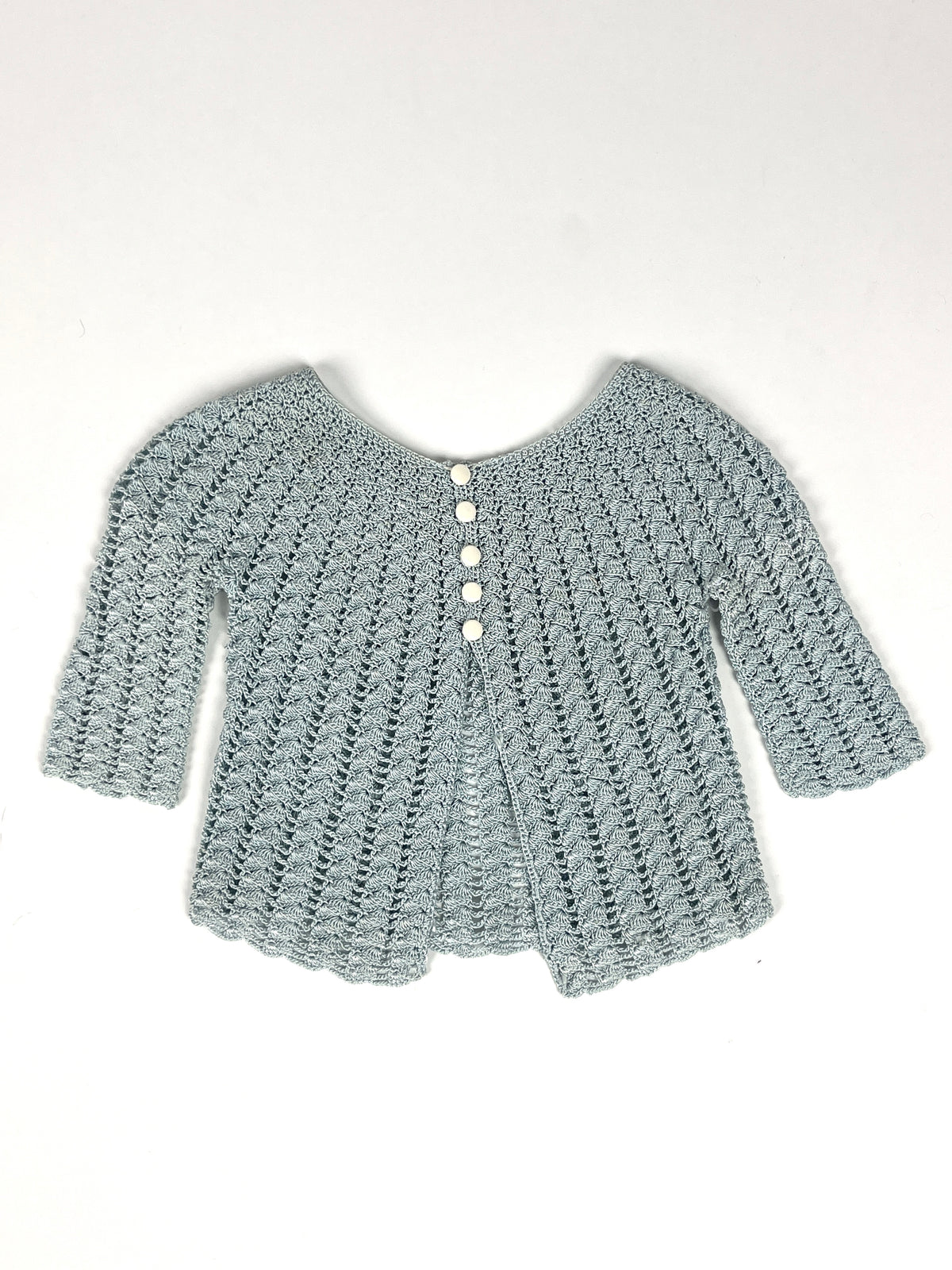 Vintage Baby Silk Cardigan, Hat, & Booties Set