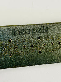 Vintage Green Leather Linea Pelle Belt