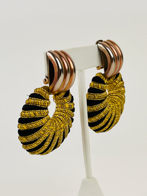 Vintage Woven Cord Earrings