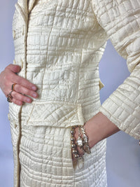 Vintage French Vanilla Quilted Jacket