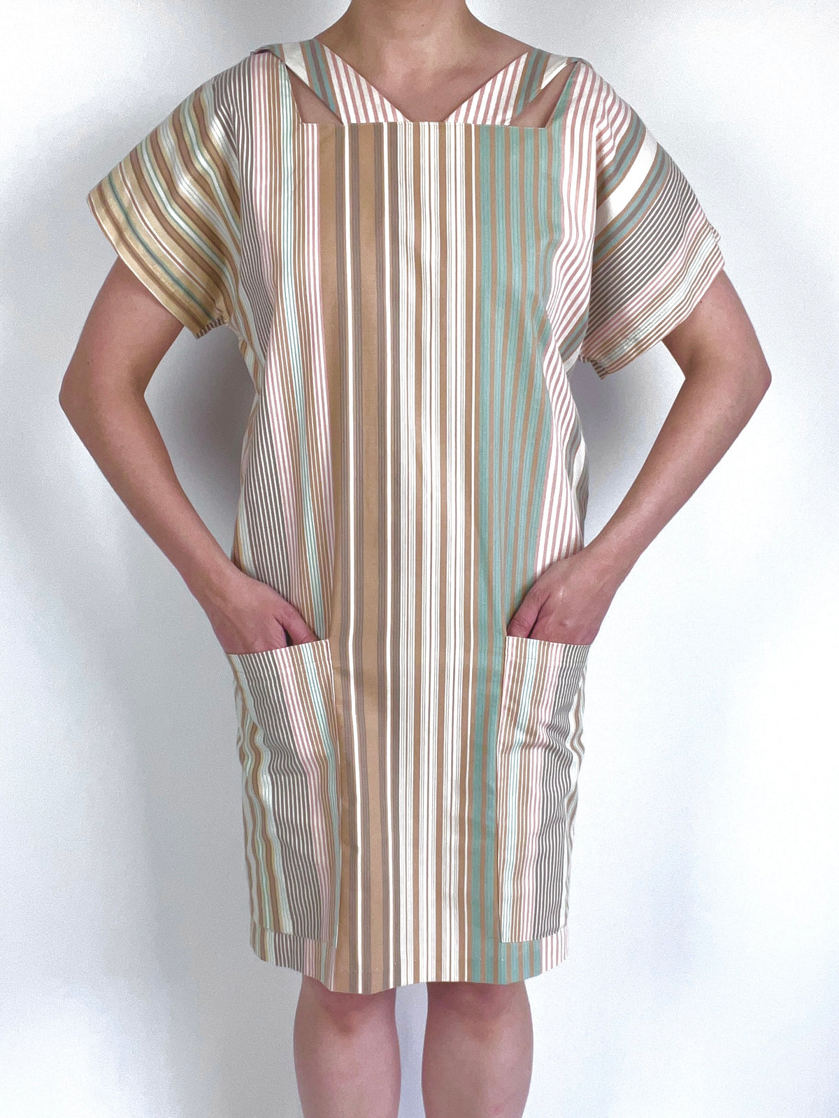 Vintage 90s Cotton Striped Dress