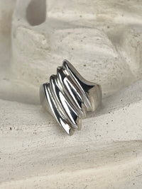 Modernist Sterling Wave Ring