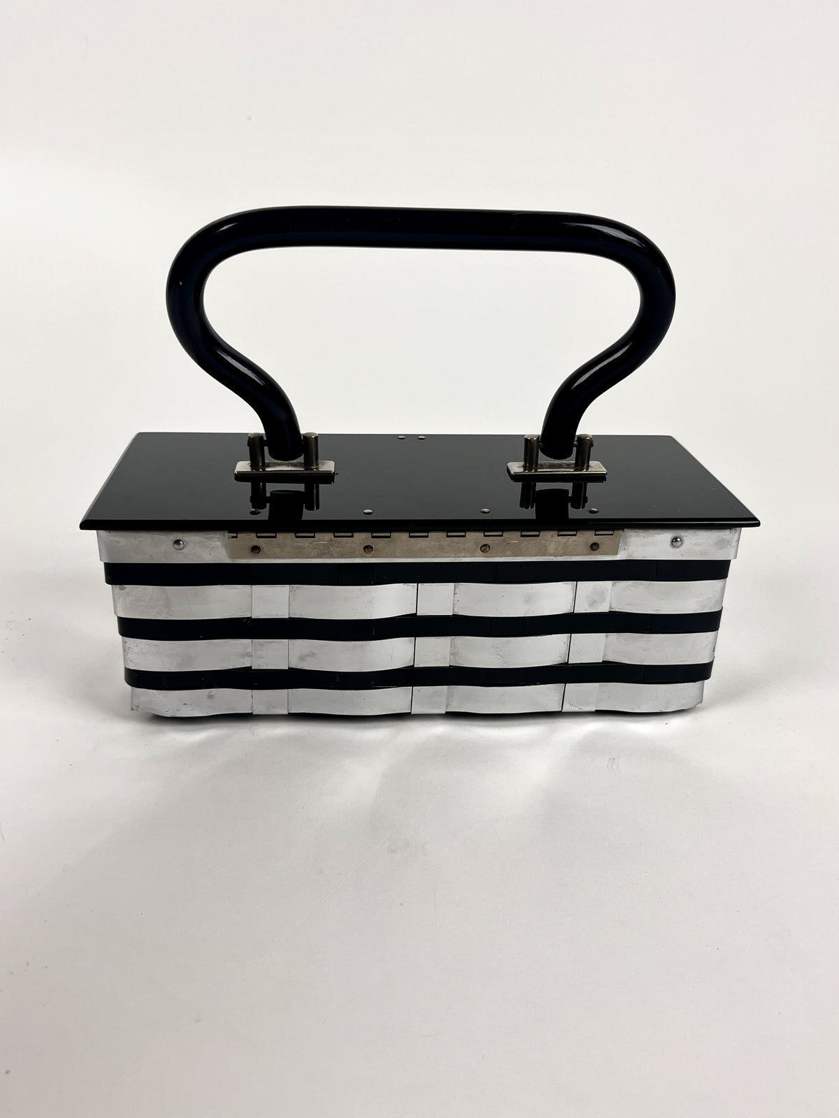 Vintage Chrome & Lucite Box Purse