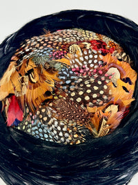 Vintage Pillbox Feather Hat