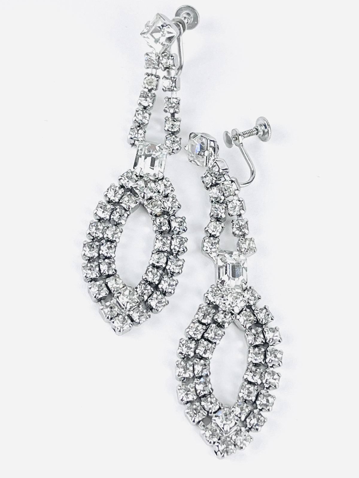 Vintage Rhinestone Drop Earrings