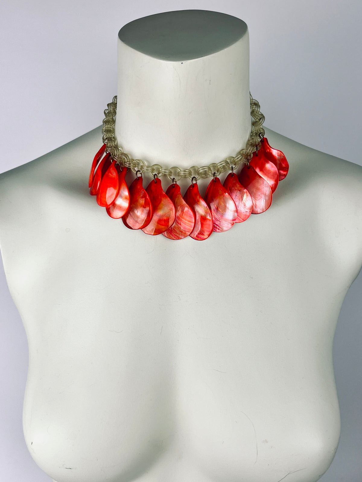 Vintage 1940s Shell & Celluloid Necklace