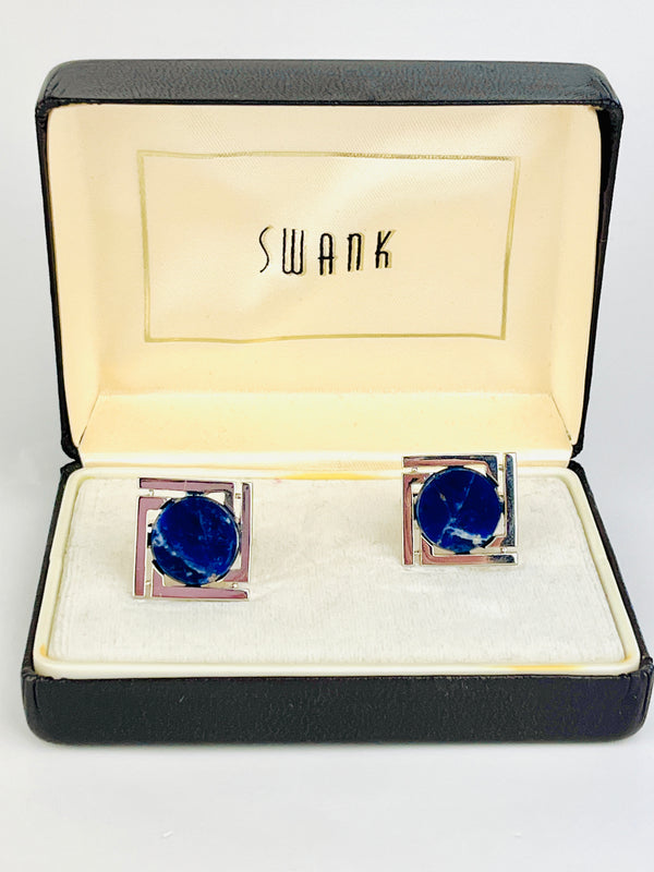 Vintage Lapis Stone Cufflinks