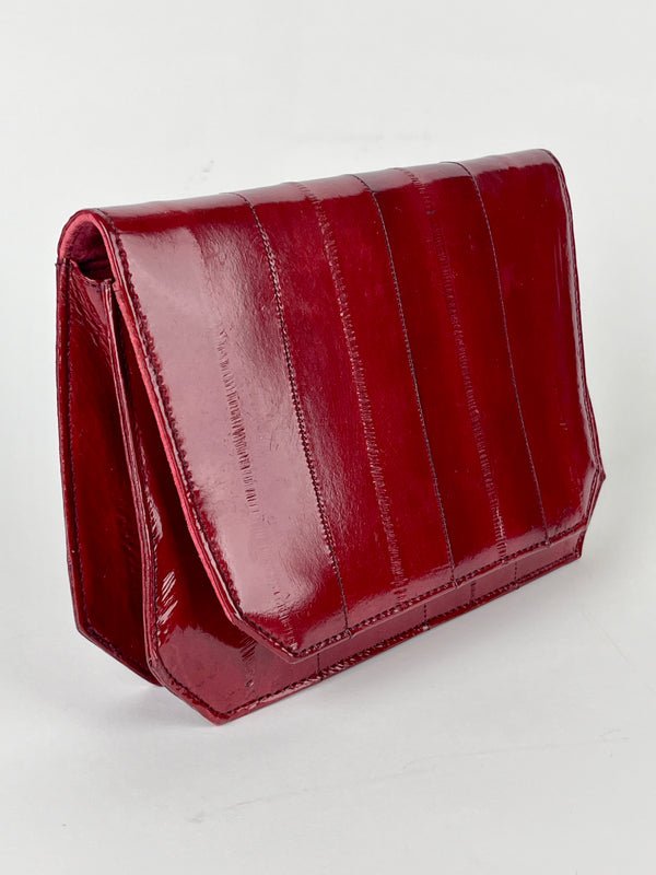 Vintage Red Eel Skin Bag