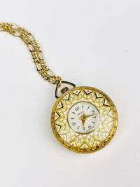 Vintage Watch Necklace with Swiss Movement