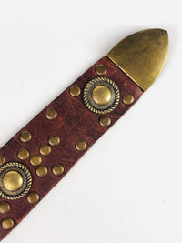Bronze Studded Leather Belt