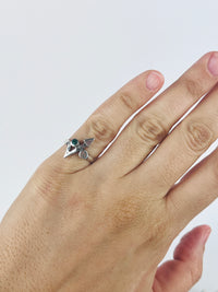 Modernist Sterling & Malachite Ring
