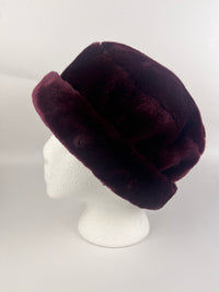 Vintage Reddish Brown Faux Fur Hat
