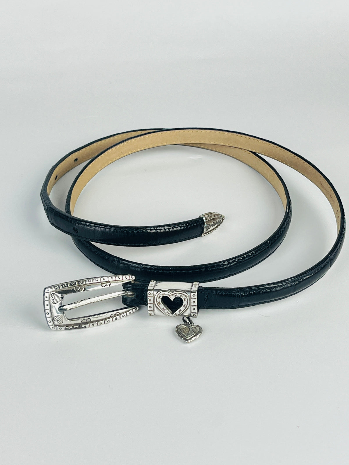 Vintage Leather Heart Belt