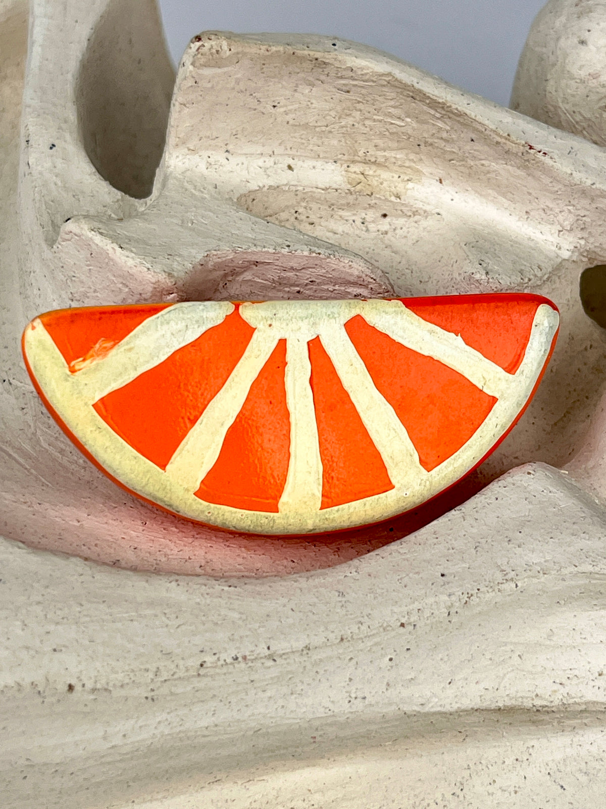 Vintage Orange Slice Brooch