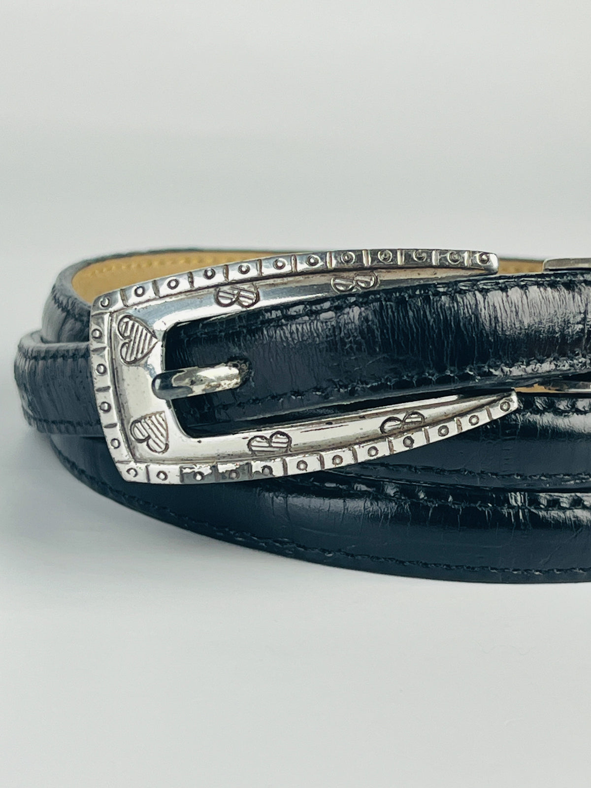 Vintage Leather Heart Belt