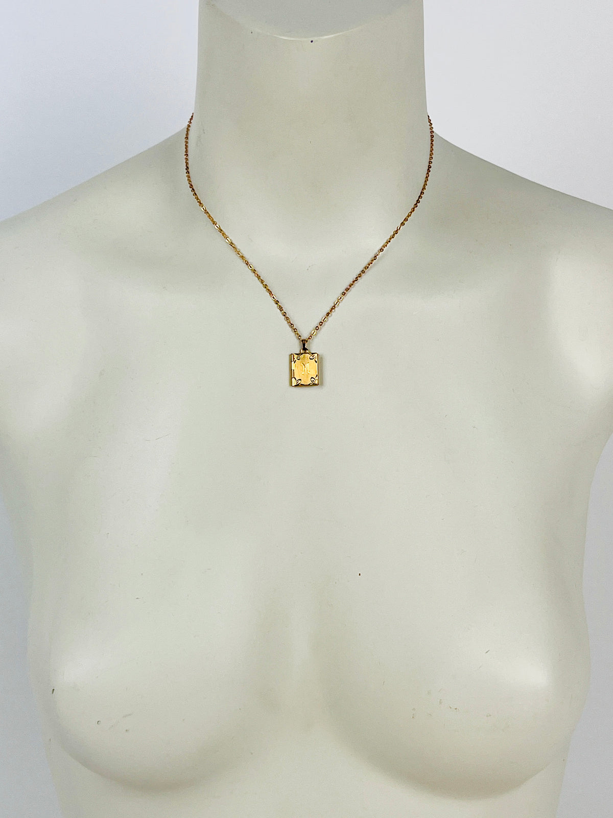 Antique “M” Monogram Book-Shaped Locket