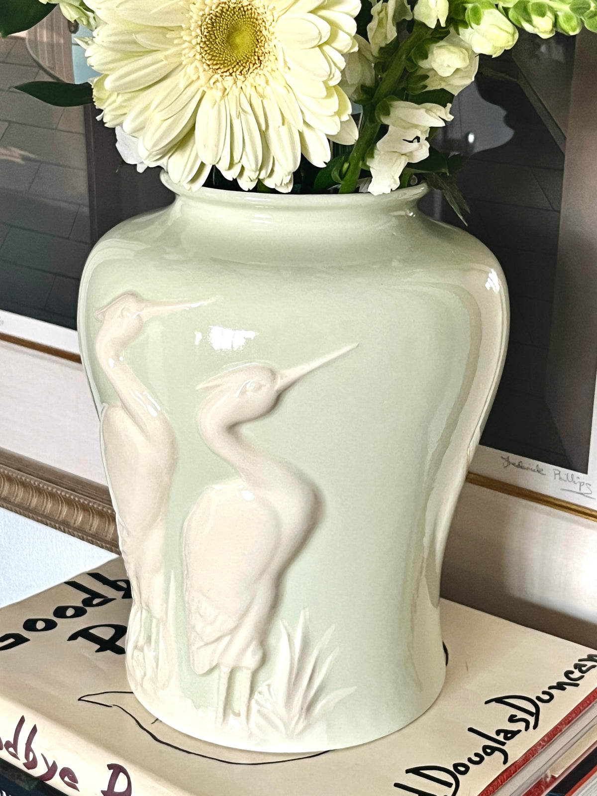 Vintage Art Deco Egret Vase