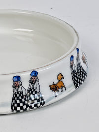 Vintage French Limoges Porcelain Dog Bowl by Chateau