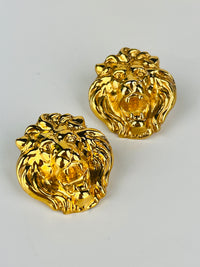 Vintage Lion Head Earrings