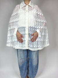 Vintage White Lace Cape