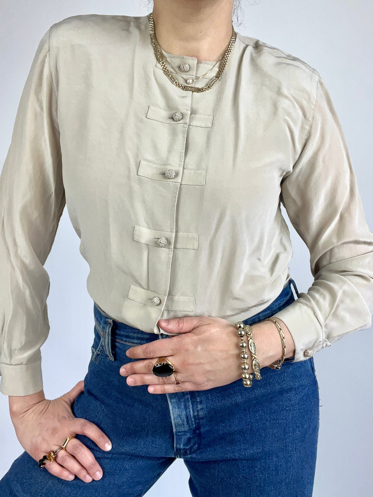 90s Vintage Silk Blouse