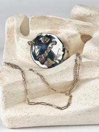 Vintage Handmade Sterling Modernist Necklace