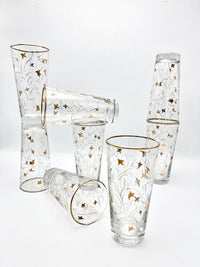 Vintage White and Gold-Plated Glasses