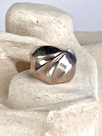 Vintage Modernist Sterling Dome Ring