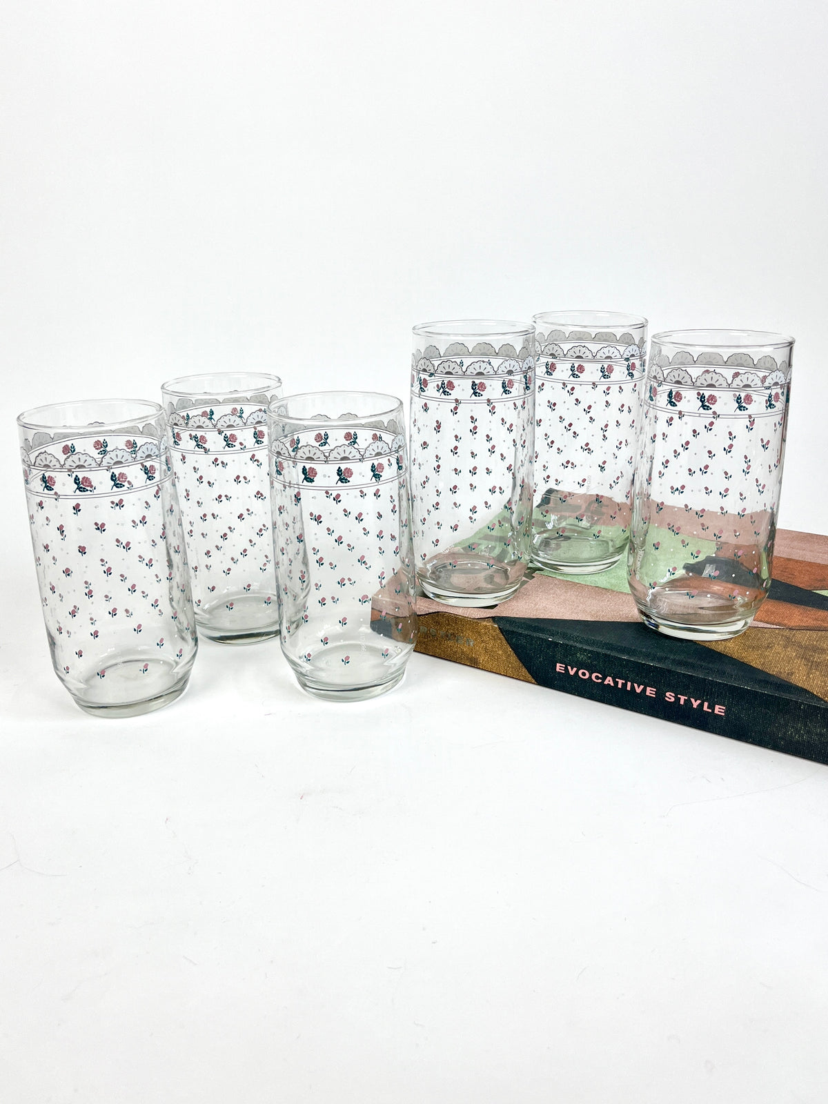 Vintage 1988 Rose & Lace Glasses