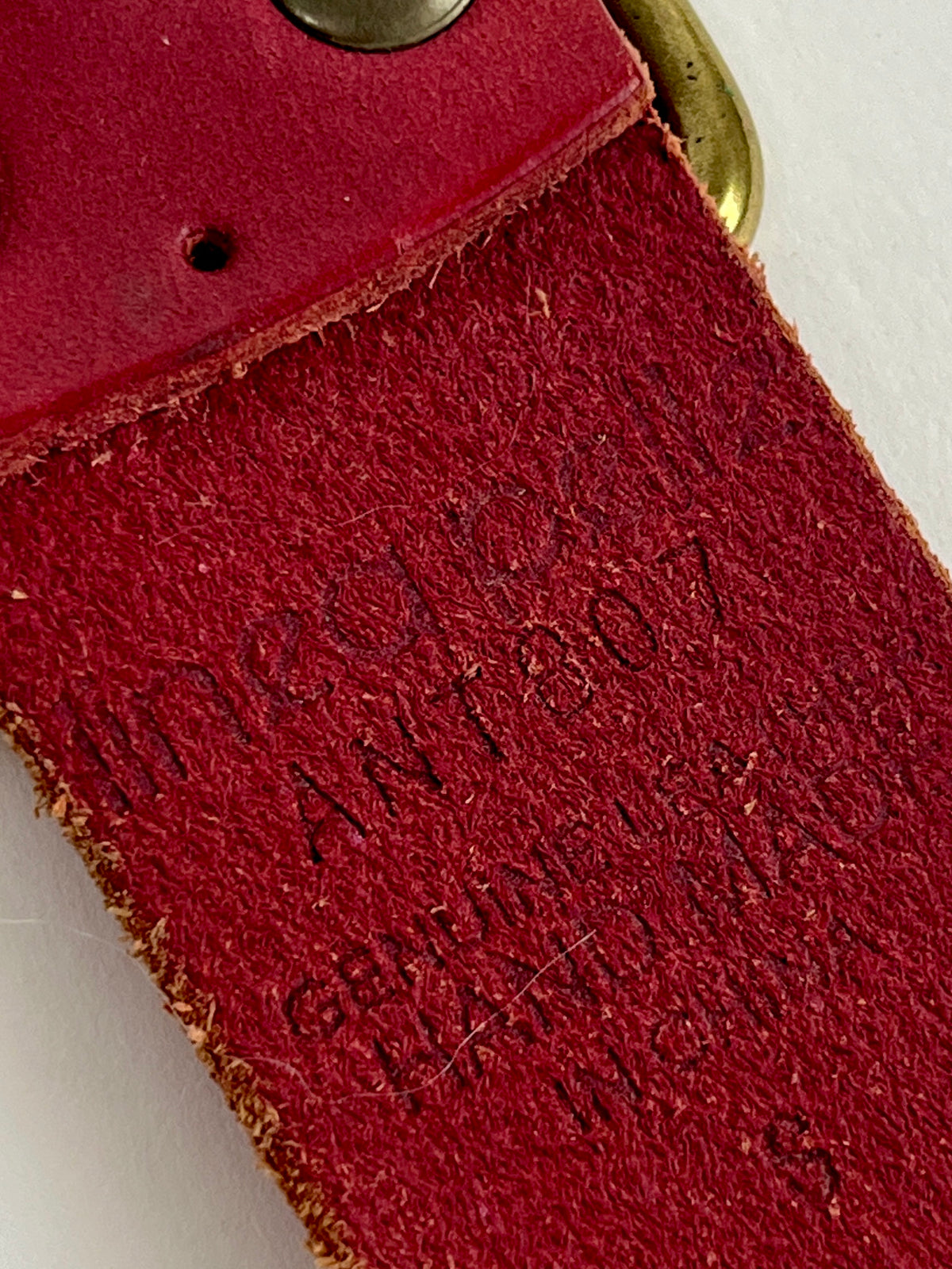 Vintage Red Leather Linea Pelle Belt