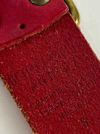 Vintage Red Leather Linea Pelle Belt