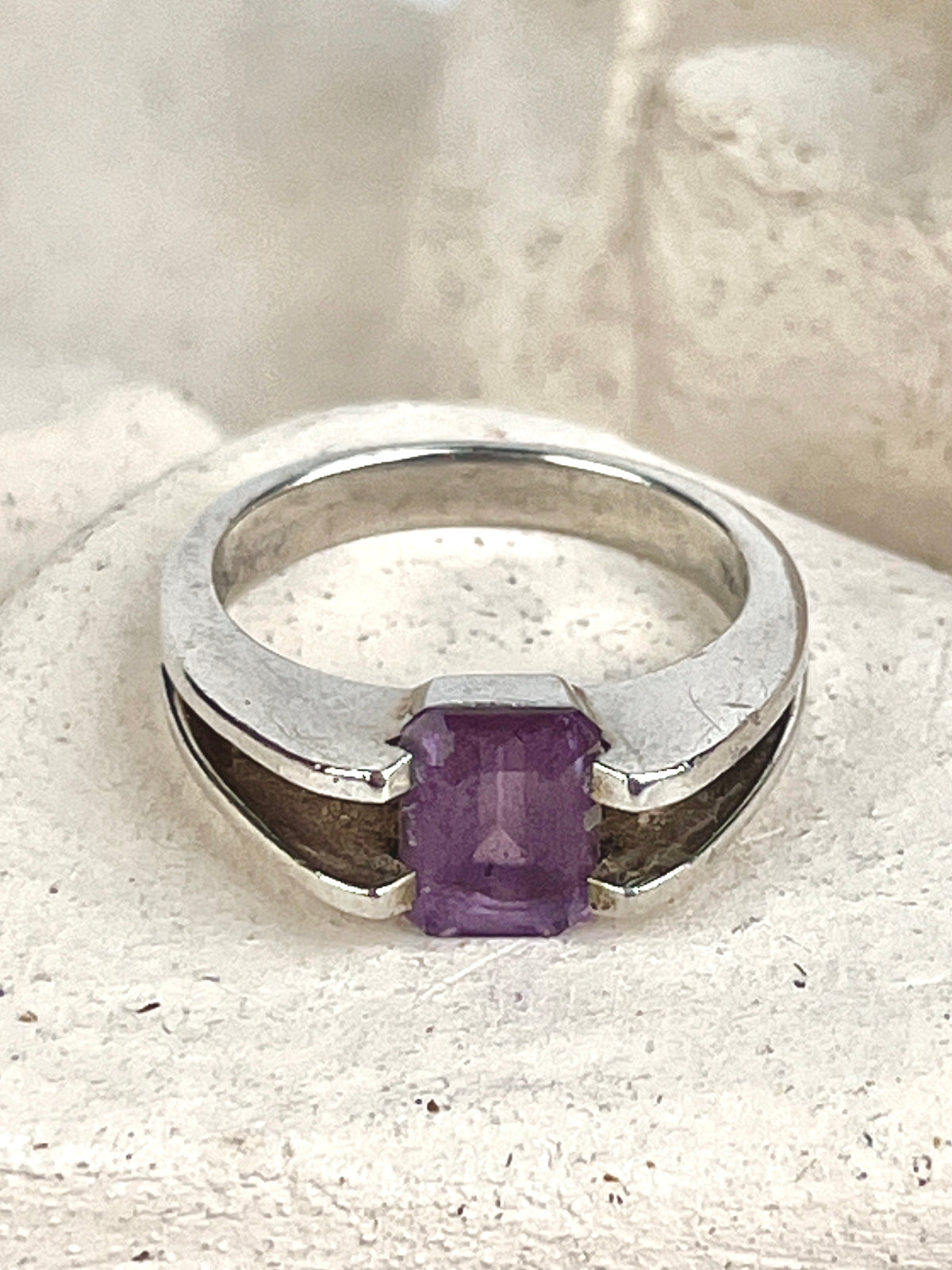 Vintage Sterling Amethyst Ring
