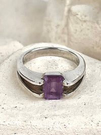 Vintage Sterling Amethyst Ring