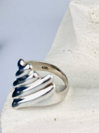 Modernist Sterling Wave Ring