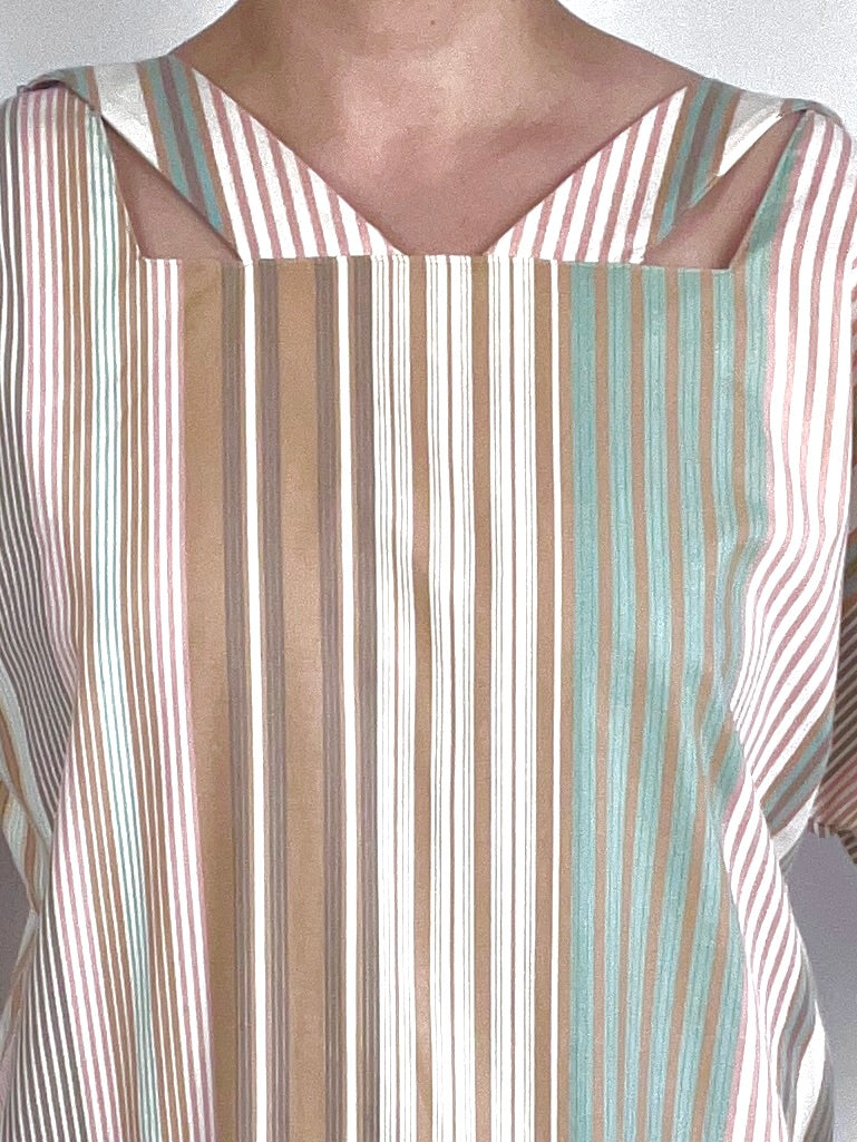 Vintage 90s Cotton Striped Dress