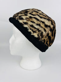 Vintage 50s Leopard-Dyed Rabbit Fur Hat