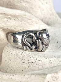 Vintage Sterling Cat Ring