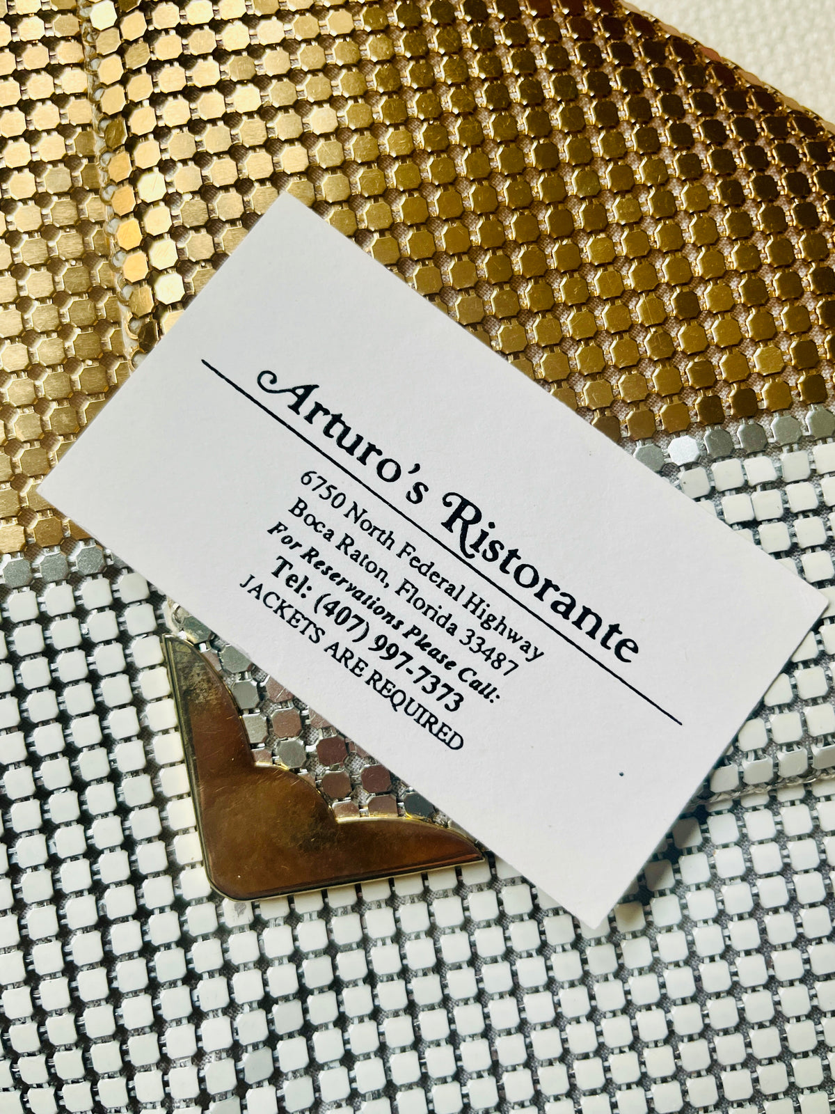 Vintage 1980s Metal Mesh Bag