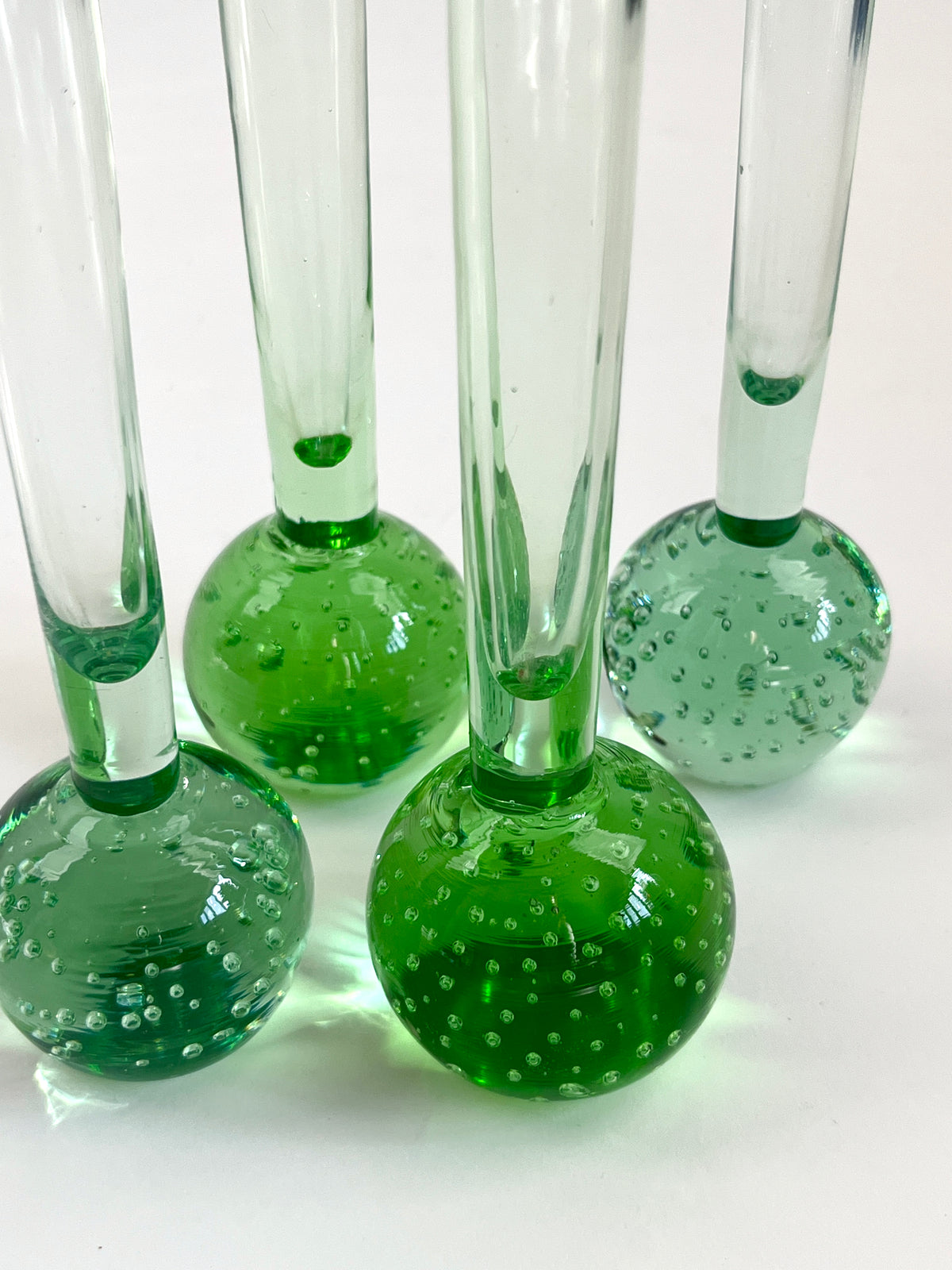 Vintage Mid-Century Danish Blown Glass Bud Vases by Holmegaard