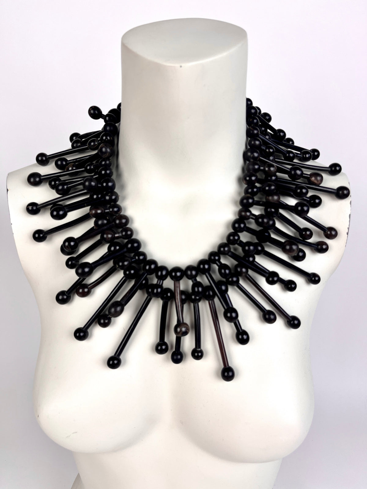 80s Vintage Danish Horn Necklace by Gerda Lynggaard for Monies