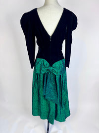 Vintage Handmade Velvet & Taffeta Dress