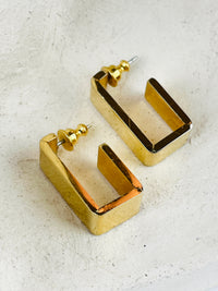 Vintage Rectangular Hoop Earrings