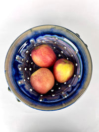 Vintage Handmade Stoneware Colander