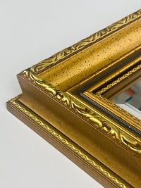 Vintage Gilded Wood Frame Beveled Wall Mirror