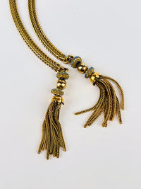 Vintage Adjustable Tassel Chain Necklace by Monet