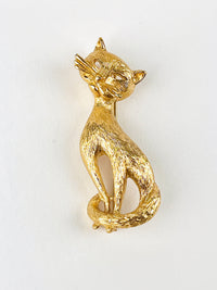 Vintage Monet Cat Brooch