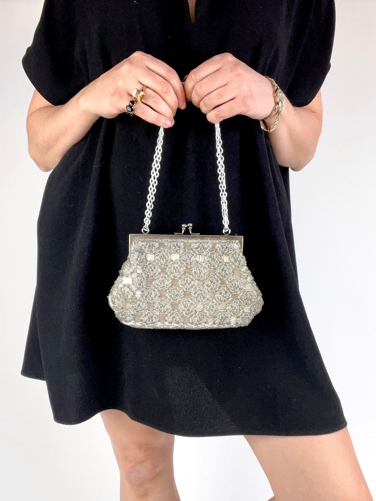 Vintage 1960s Beaded Handbag