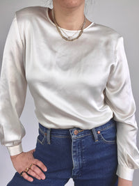 90s Vintage Satin Blouse
