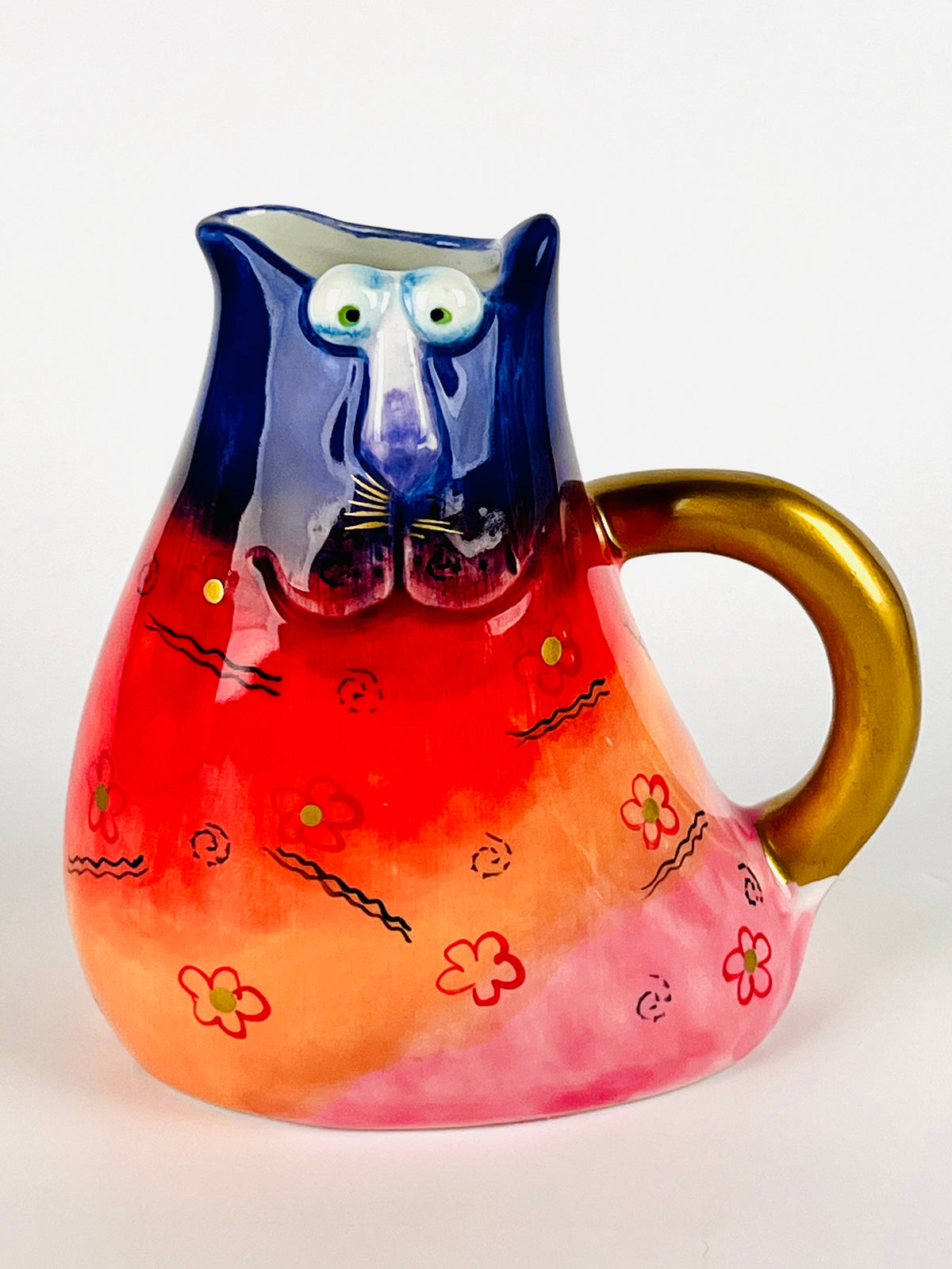 Vintage 90s Ceramic Cat Creamer